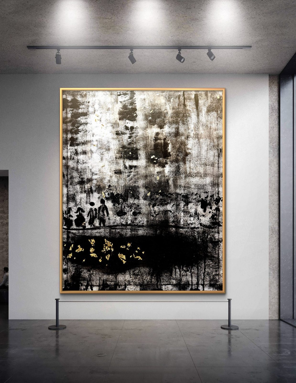 Four Echoes - acrylic painting with gold leaf by Katarina Maria Smederevac