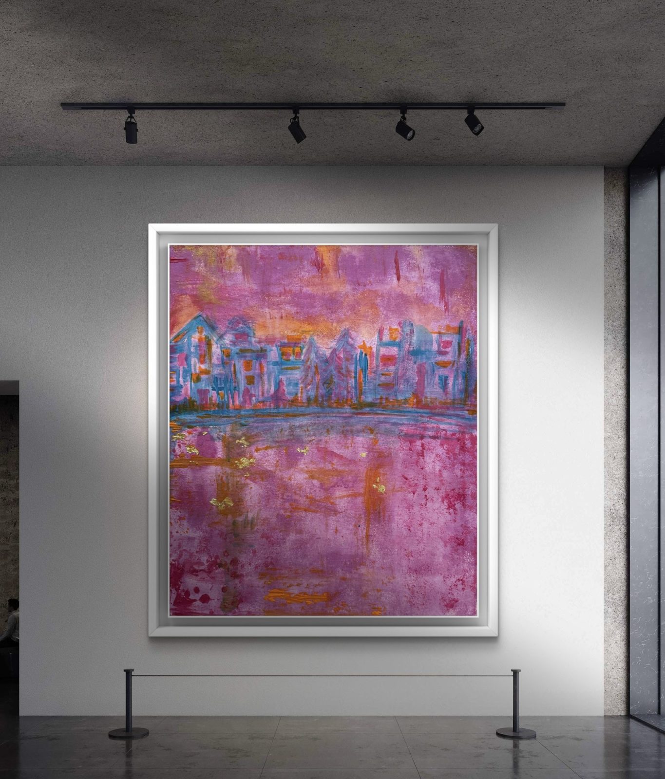 The Amsterdam Amalgam - acrylic painting with gold leaf by Katarina Maria Smederevac
